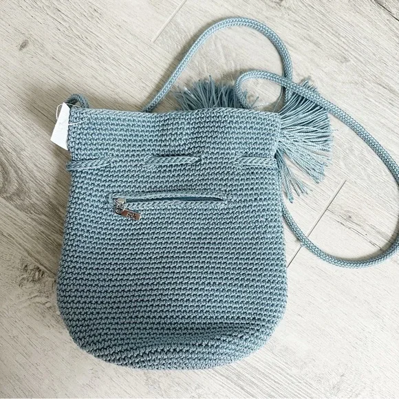 The Sak Arctic Blue Crochet Craze Drawstring Bag - Picture 8 of 8